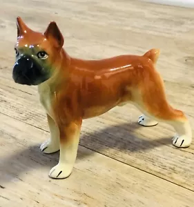 Vintage Made In Japan Porcelain Boxer Dog Figurine - Picture 1 of 4