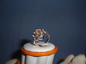 Hermoso anillo de moda ojo de gato de plata esterlina talla 6,5 - Imagen 1 de 7