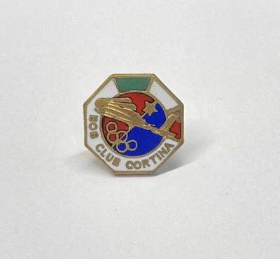 Cortina 意大利雪橇俱乐部翻领 Tac 针戒指 Bobsleigh 旗子搪瓷别针徽章 — 第 1/4 张图片