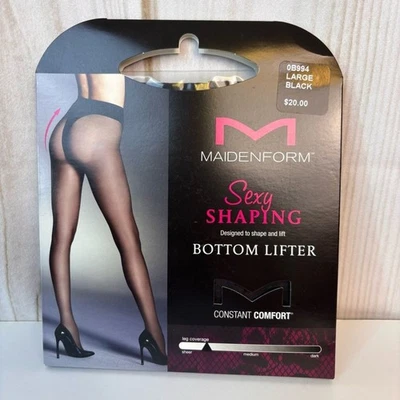 Maidenform Sexy Tanga Modelador Elevador de Parte Inferior Cómodo Forma Levantamiento Negro Talla Grande Foto 1 de 4
