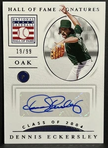 2021 Panini National Treasures Dennis Eckersley HOF Firme #HOFS-DE /99 - Foto 1 di 2