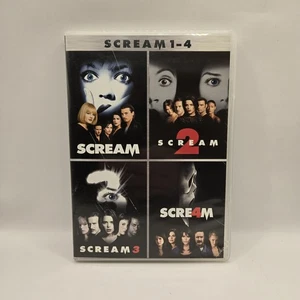 Scream 1,2,3,4 Sammlung DVD 4 Disc Set Neve Campbell Courteney Cox NEUWERTIG DISCS - Bild 1 von 6