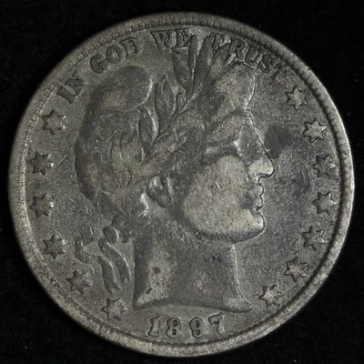 1897 Barber Silver Half Dollar FINE E310 RDNC - Image 1 of 2