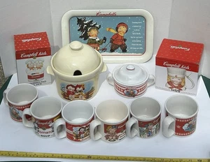 Vintage Campbell’s Kinder Sammlerstück Lot Tassen Suppenschalen Terrine Tablett (einige neu)! - Bild 1 von 24