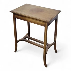 Antique vintage solid mahogany rectangular side occasional table - console - Picture 1 of 16