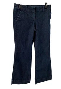 New York & Company Size 4 Women’s Wide Leg Low Rise Stretch Pockets Dark Jeans - Picture 1 of 10