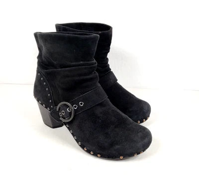 Dansko Nikita Mujer Talla EU 38 US 7.5-8 Cuero Negro Tachuelas Botines Zapatos Foto 1 de 4