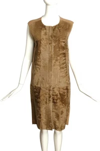 ATELIER MAX MARA- Brown Wool Knit & Fur Dress, Size 6 - Picture 1 of 5