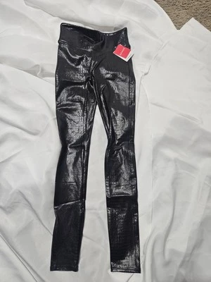 ESPANX, LEGGINGS MUJER NUEVOS MARRÓN/NEGRO NAILON BL COCODRILO PATRÓN IMITACIÓN CUERO, TALLA XS Foto 1 de 4