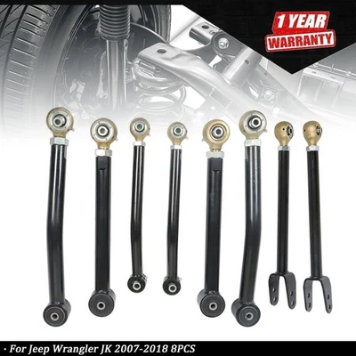 8X For Jeep Wrangler JK 2007-2018 Adjustable 0-6" Lift Control Arms Set Foto 1 de 4