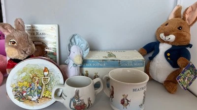 Peter Rabbit Wedgwood Beatrix Potter Bunny Mugs 2 Flopsy, Peter, Jemima, plush, - Image 1 of 4