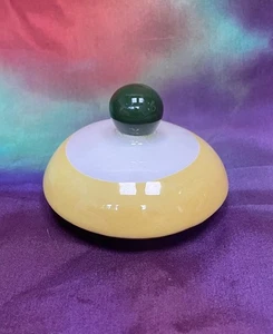 STANGL Coffeepot or Sugar Bowl Lid Only White Yellow Green Possibly Blueberry? - Picture 1 of 7