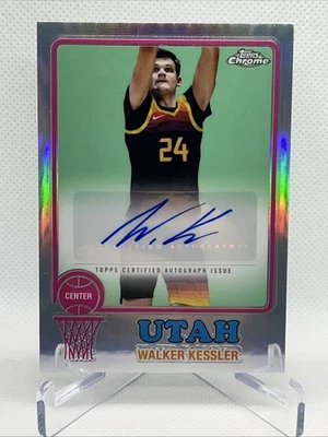 WALKER KESSLER 2024-25 TOPPS CHROME 1973 TOPPS AUTOGRAPH UTAH AUTO Q2277 - Image 1 of 2