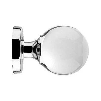 Ball Shaped Glass Mortice Door Knob Polished Chrome/Satin Chrome/Polished Brass - Image 1 of 2