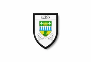 Patch printed shield embroidery border badge souvenir flag city county kerry - Picture 1 of 1