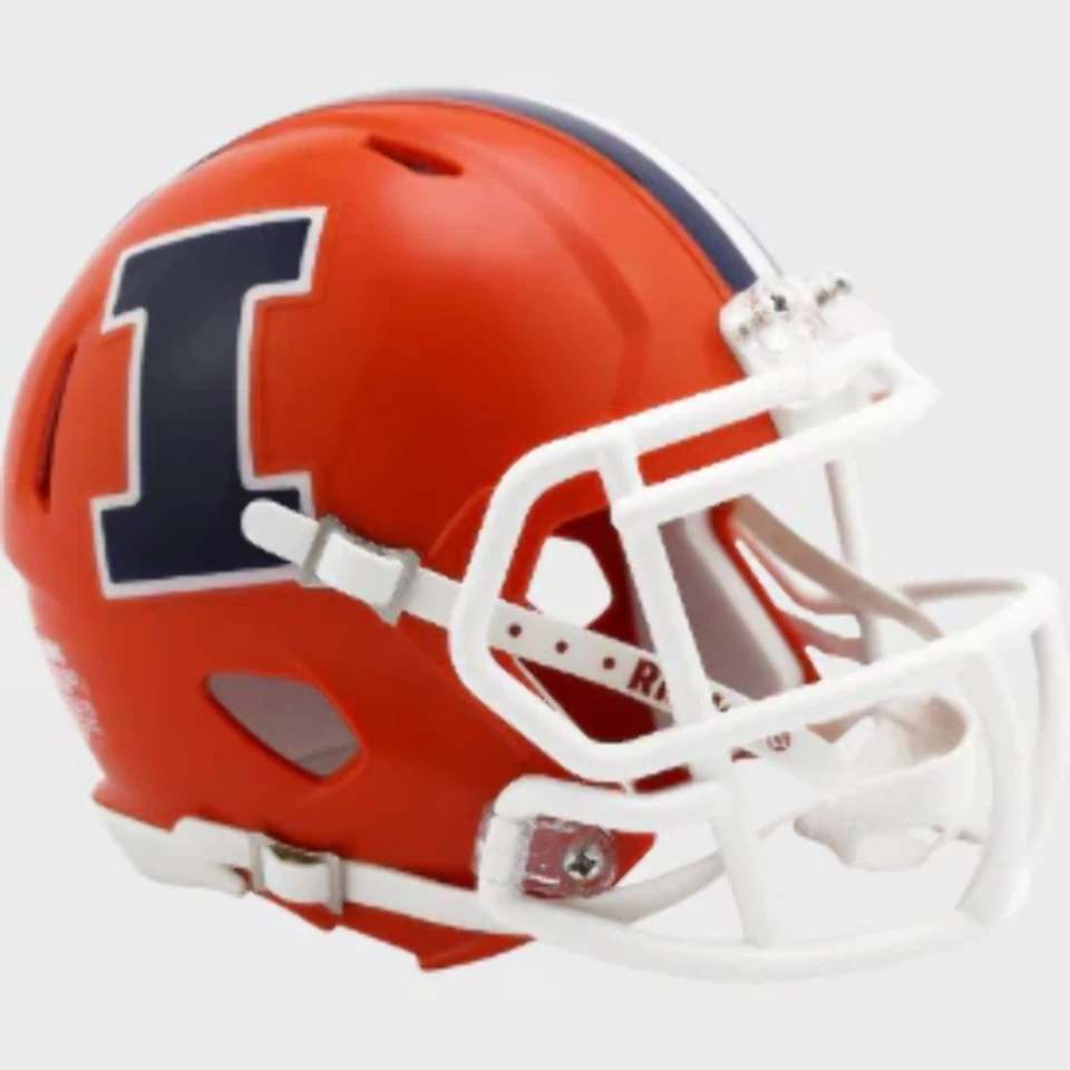 Casco de fútbol americano Illinois Fighting Illini NCAA mini velocidad naranja - NCAA. Foto 1 de 1