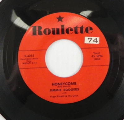 Jimmie Rodgers – Honeycomb ~ 1957 Roulette 45 rpm Rock 'n' Roll - Image 1 of 4