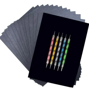 100 Sheets Carbon Paper Black Graphite Paper for Tracing on Wood Paper Canvas - Picture 1 of 6