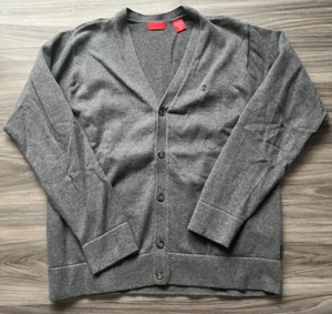 IZOD Gray Mens Button Up Cardigan Size M V-Neck - Picture 1 of 2