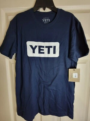 Yeti Men's Logo Badge Short Sleeve Tri-Blend Super Soft T Shirt Size Small - Imagem 1 de 4