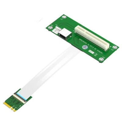 NGFF (M.2) Key A/E  to PCI-E Express X8+USB Riser Card with High Speed FPC Cable - Image 1 of 4