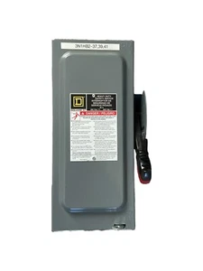 Square D HU361 HEAVY DUTY SAFETY SWITCH 30A 600VAC 600 VDC - Bild 1 von 6