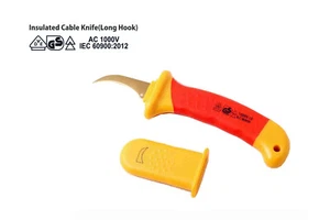 X-Spark VDE Cable Stripping Knife Insulated Wire Stripper 28mm Long Hook Blade - Picture 1 of 3