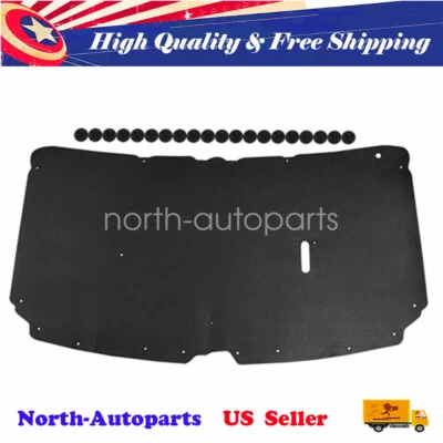 For 1999-07 Ford F250 Hood Insulation Pad Heat Blanket&Clips F350 F450 Excursion — 第 1/4 张图片