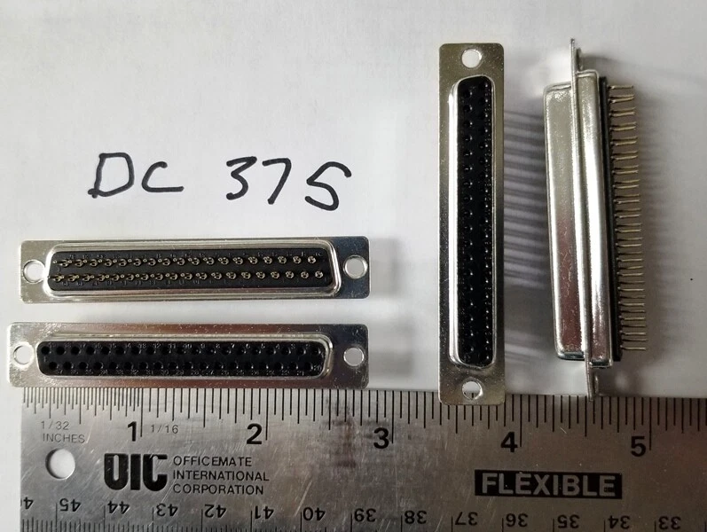 DC37S D-Sub Connector 37 Pins PIN to Female NEW - one bag of 8 pieces - Image 1 of 1