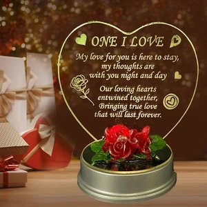 LED Light One I Love Gift GF BF Friend Husband Wife Birthday Valentines Day Xmas - Picture 1 of 11