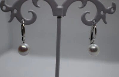 Orecchini Argento PERLE COLTIVATE ACQUA DOLCE MM 8-8,50 MONACHINA EXPLOIT - Immagine 1 di 4