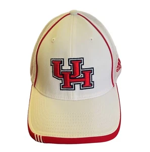 University of Houston Cougars Classic Mesh Back Stretch Fit White   Red Cap Hat - Picture 1 of 3