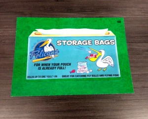 2016 Wacky Packages Baseball Serie "PELIKANE AUFBEWAHRUNGSTASCHEN" Gras Aufkleber #69 - Bild 1 von 1