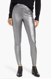 Hue Iridescent Denim Pants Leggings Small Gunmetal Gray - Picture 1 of 6