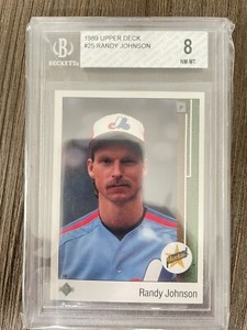 1989 Upper Deck Set-Break # 25 Randy Johnson Rookie BGS BVG 8 NM-MT
