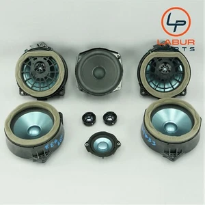 W209 C209 MERCEDES 03-09 CLK FRONT REAR DOOR SPEAKERS & SUB WOOFER SET bx183 - Picture 1 of 12
