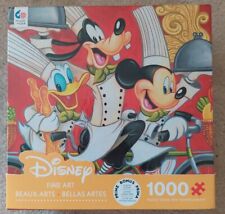 Disney Store Fine Art 1000pc. Puzzle, Wheeling With Flavor, Mickey Goofy Donald