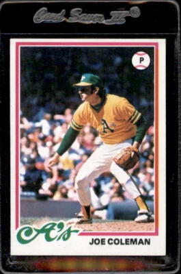 1978 Topps #554 Joe Coleman Oakland A's - Nice Card - Image 1 of 2