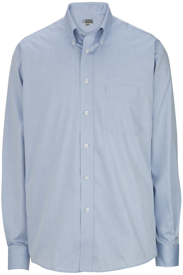 Edwards Mens Pinpoint Oxford Shirt - Long Sleeve - 1975 FREE SHIPPING! - Image 1 of 1