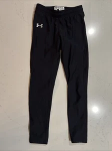 Under Armour Kids Unisex size M Black Baselayer Pants Legging Inner Drawstring - Picture 1 of 3