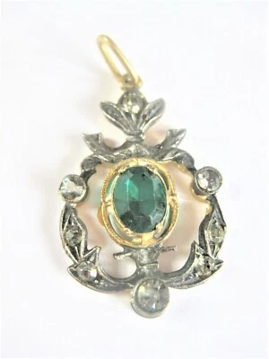 Ciondolo IN Argento 800 Con Colore Pietra, 3,94 G - Immagine 1 di 3