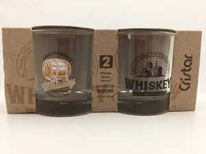 Set di 2 bicchieri da whisky Cristar 10 oz Lexington Rocks nuovi! - Foto 1 di 6