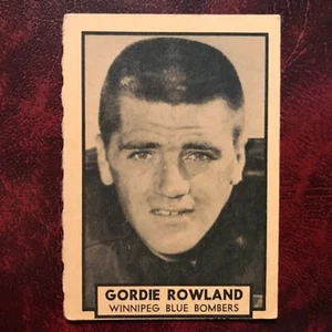 1962 Topps CFL Set GORD ROWLAND #166 WINNIPEG BLUE BOMBERS - EX - Picture 1 of 2