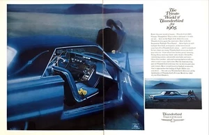 Ford Thunderbird 1965 cupé foto "Nuevo mundo de lujo" anuncio impreso vintage de 2 páginas - Imagen 1 de 1