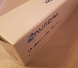 Aurora Satin Silver Kitchen Under Cabinet Light 2 x 20w Halogen inc Transformer - Picture 1 of 3