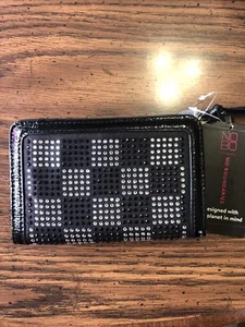 No Boundaries schwarz-weiß karierte Damen-Geldbörse mit umlaufendem Reißverschluss Clutch - Bild 1 von 4