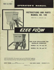 Ezee Flow Operator's Manual # 100 Models 102-107, May 1962 - Picture 1 of 1