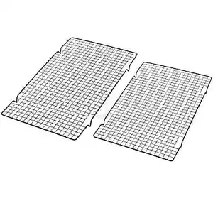 2x Small/Large Cake Biscuits Steel Wire Cooling Rack Baking Tray Non Stick Shelf - Picture 1 of 8