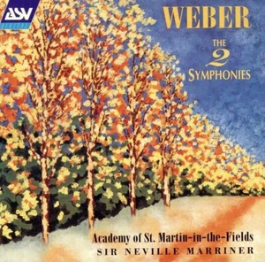 von WEBER The 2 Symphonies / Sir Neville Marriner - ASMF (CD, 1994, ASV) - Picture 1 of 3