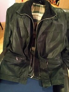 Lederjacke für Herren mit karierten Innenfutter - Bild 1 von 5